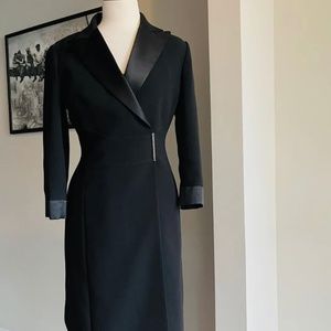TAHARI ARTHUR S LEVINE Women Cocktail Black Jacket Dress Size 6